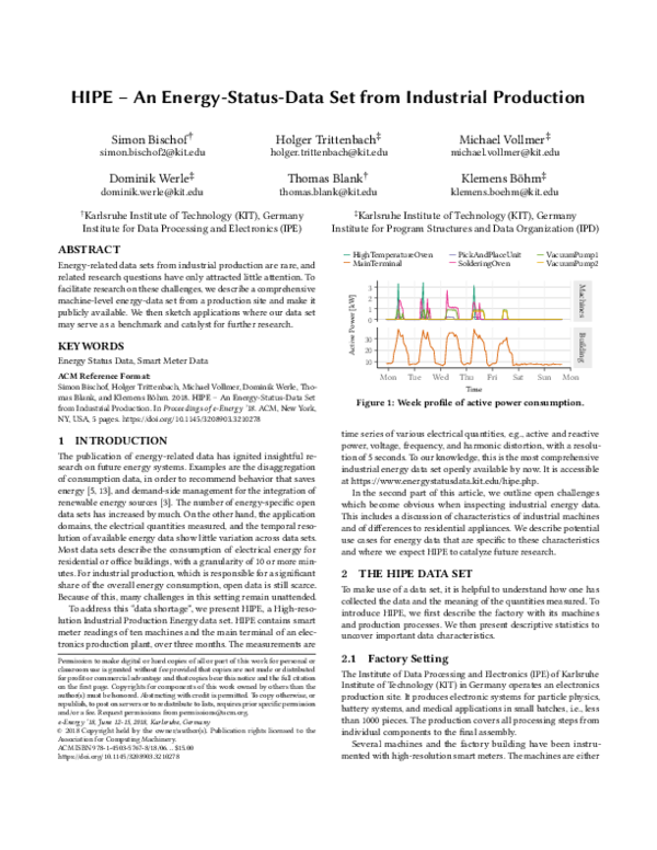 (PDF) HIPE: An Energy-Status-Data Set from Industrial Production