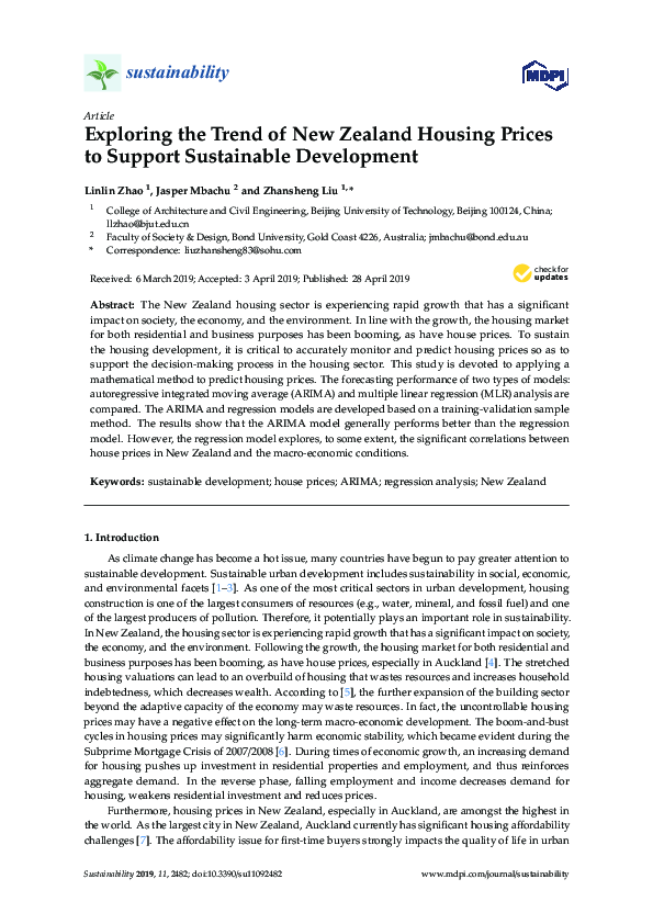 (PDF) Exploring the Trend of New Zealand Housing Prices to Support ...