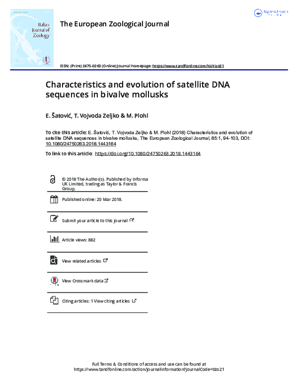 (PDF) Characteristics and evolution of satellite DNA sequences in ...