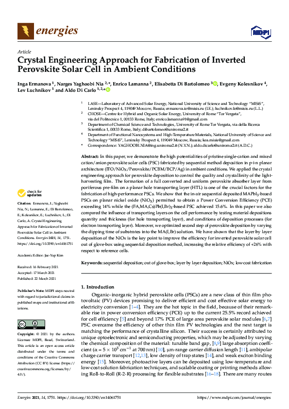 (PDF) Crystal Engineering Approach for Fabrication of Inverted ...