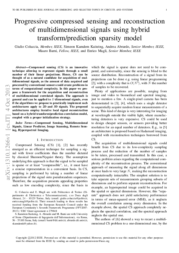 (PDF) Progressive Compressed Sensing and Reconstruction of ...