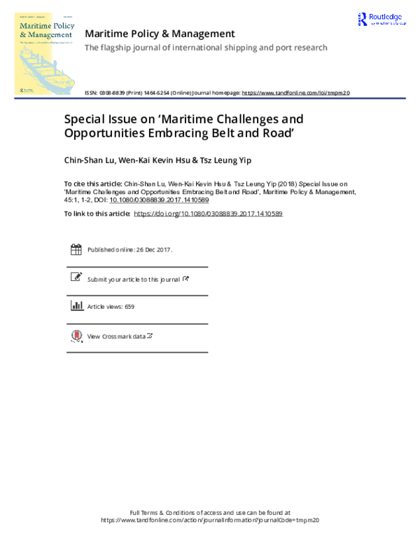 (PDF) Special Issue on ‘Maritime Challenges and Opportunities Embracing ...