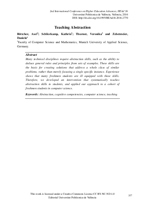 (PDF) Teaching Abstraction
