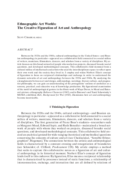 (PDF) Ethnographic Art Worlds: The Creative Figuration of Art and ...