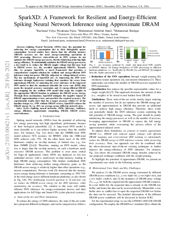(PDF) SparkXD: A Framework for Resilient and Energy-Efficient Spiking ...