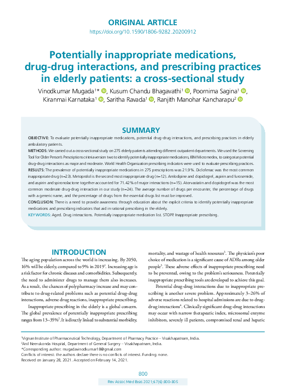 (PDF) Potentially inappropriate medications, drug-drug interactions ...