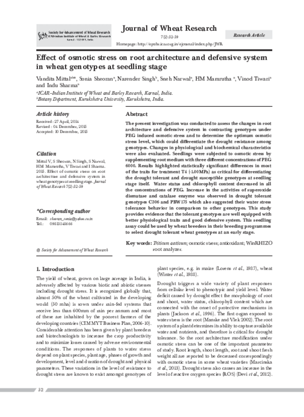 (PDF) Effect of osmotic stress on root architecture and defensive ...