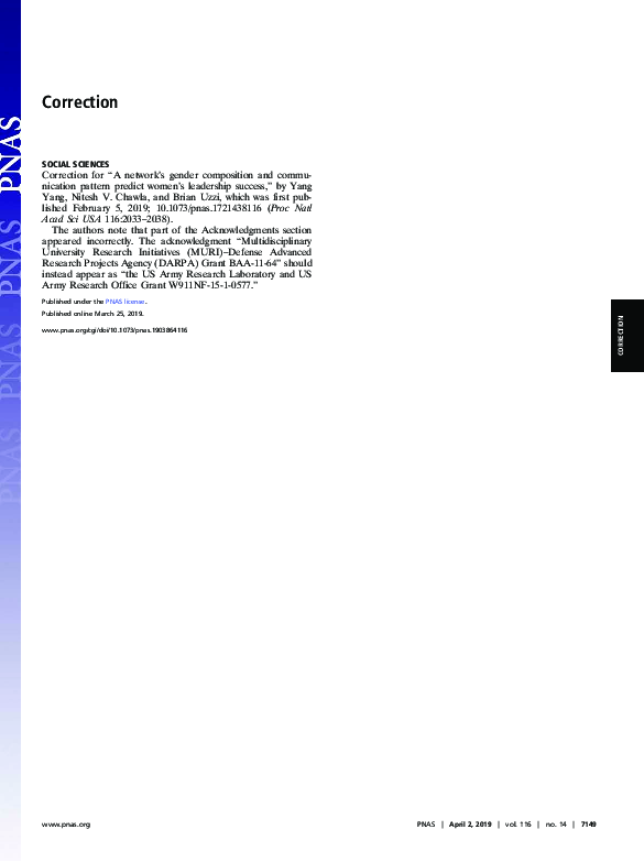 (PDF) A network’s gender composition and communication pattern predict ...