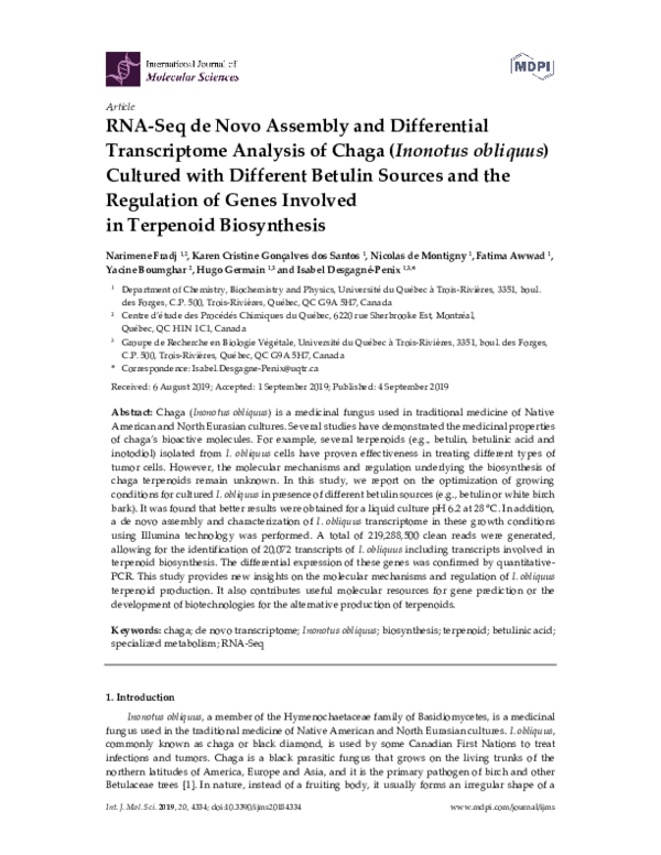 (PDF) RNA-Seq de Novo Assembly and Differential Transcriptome Analysis ...
