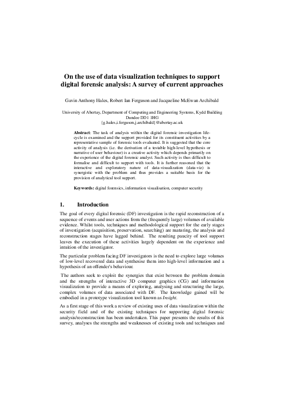 (PDF) On the use of data visualization techniques to support digital ...