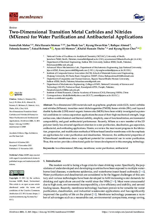 (PDF) Two-Dimensional Transition Metal Carbides and Nitrides (MXenes ...