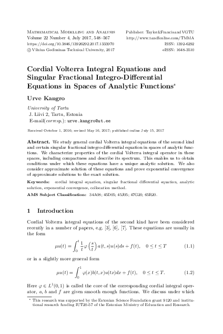 (PDF) Cordial Volterra Integral Equations and Singular Fractional ...