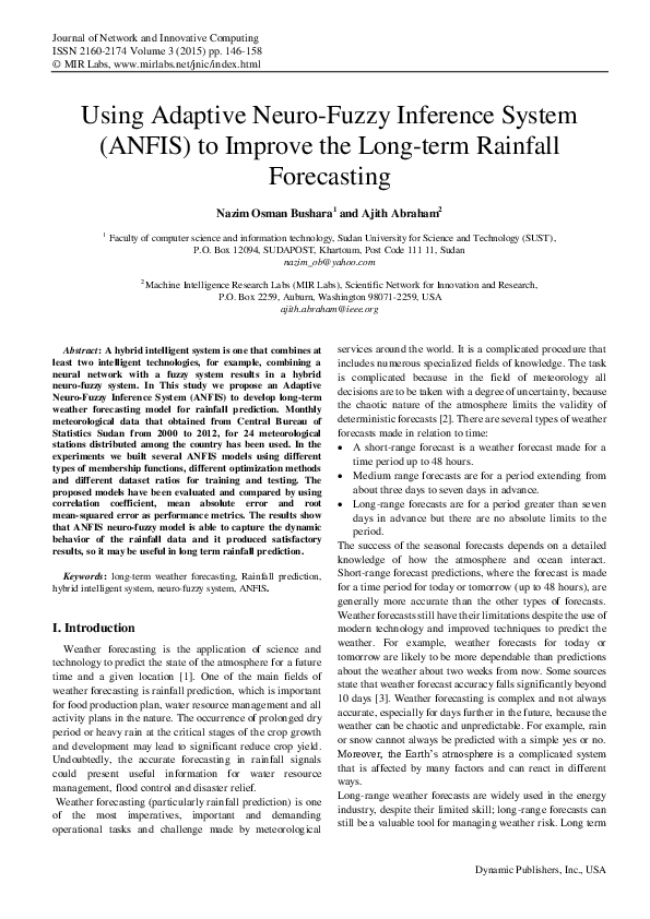 (PDF) Using Adaptive Neuro-Fuzzy Inference System ( ANFIS ) to Improve ...