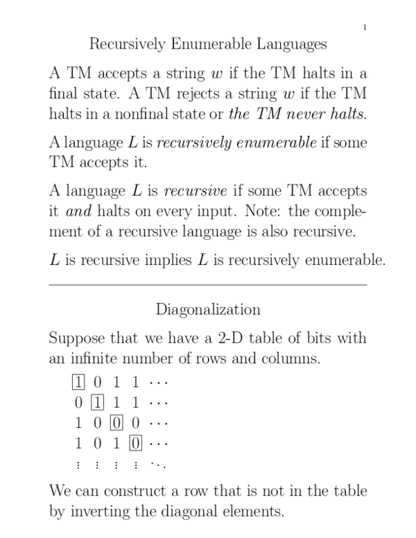 (PDF) Recursively Enumerable Languages