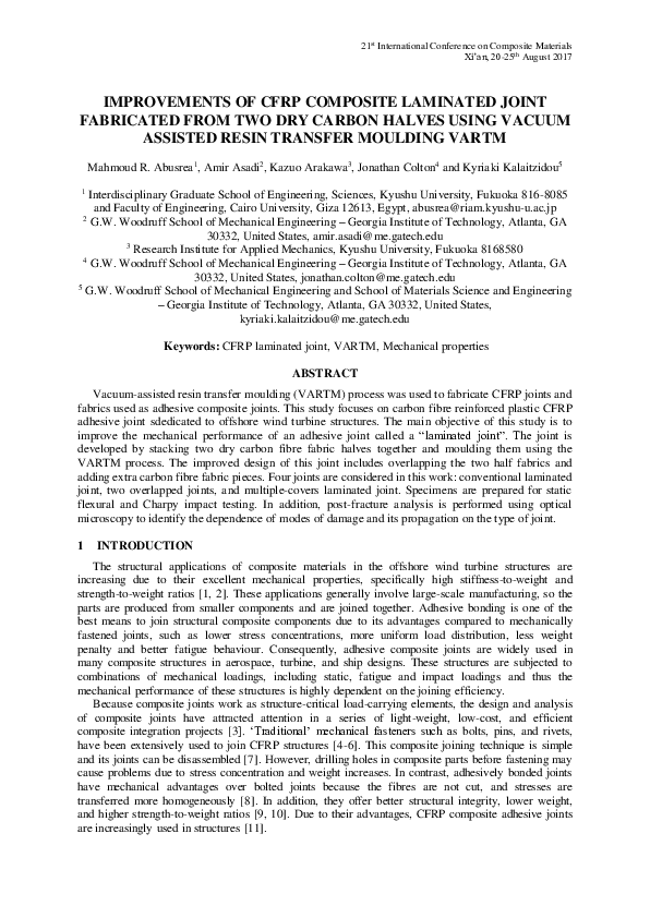 (PDF) Improvements of CFRP composite laminated joint fabricated from ...