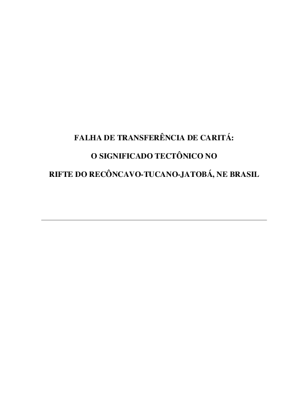 (PDF) Falha de transferência de Caritá : o significado tectônico no ...