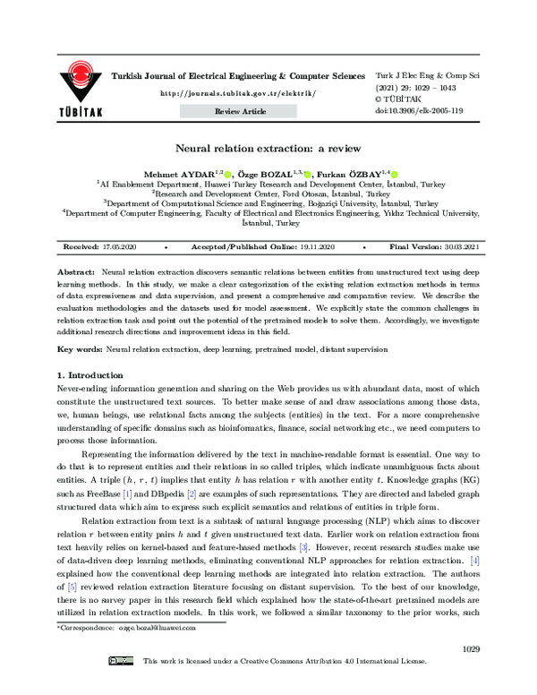 (PDF) Neural relation extraction: a review
