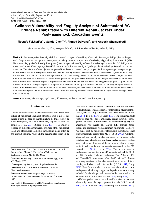 (PDF) Collapse Vulnerability and Fragility Analysis of Substandard RC ...