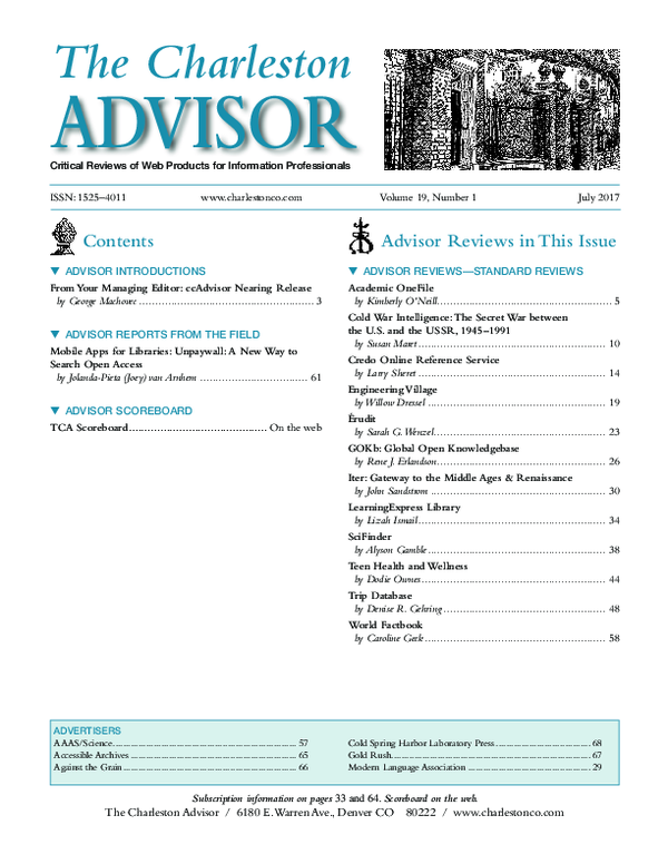 (PDF) Credo Online Reference Service Larry Sheret Academia.edu