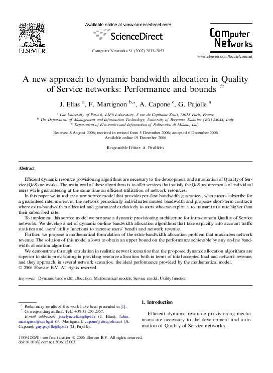 (PDF) A new approach to dynamic bandwidth allocation in Quality of ...