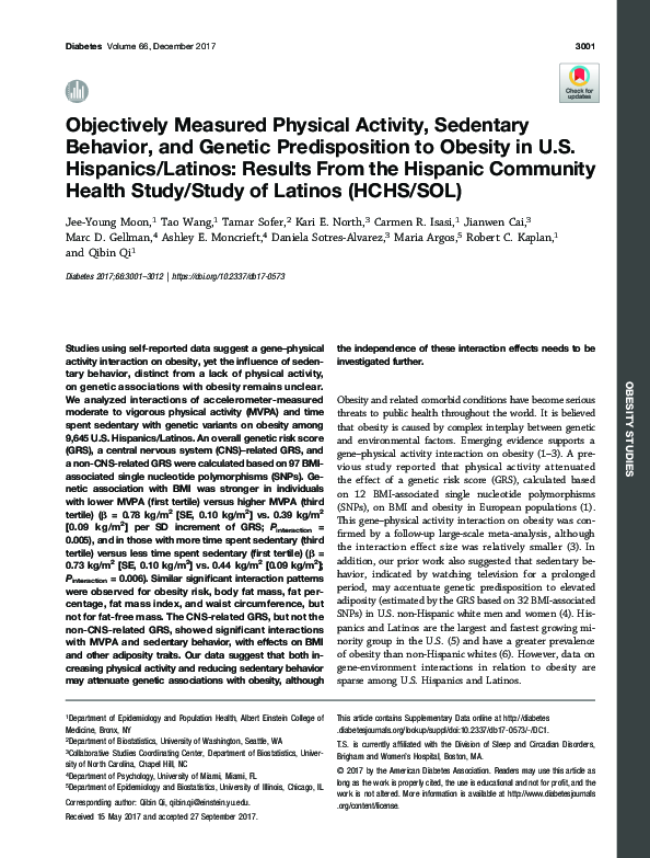 (PDF) Objectively measured physical activity, sedentary time and sleep ...
