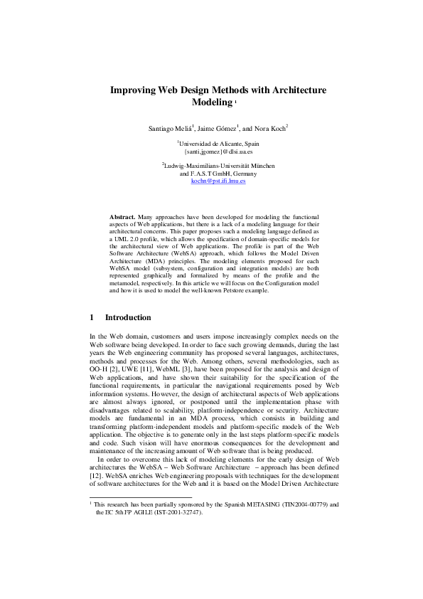 (PDF) Improving Web Design Methods with Architecture Modeling