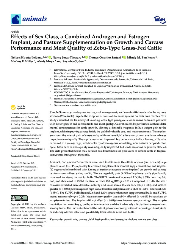 (PDF) Effects of Sex Class, a Combined Androgen and Estrogen Implant ...