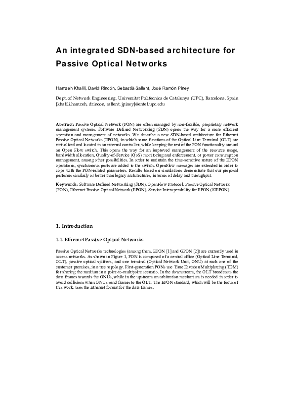 (PDF) Broadband Communications Networks - Recent Advances and Lessons ...