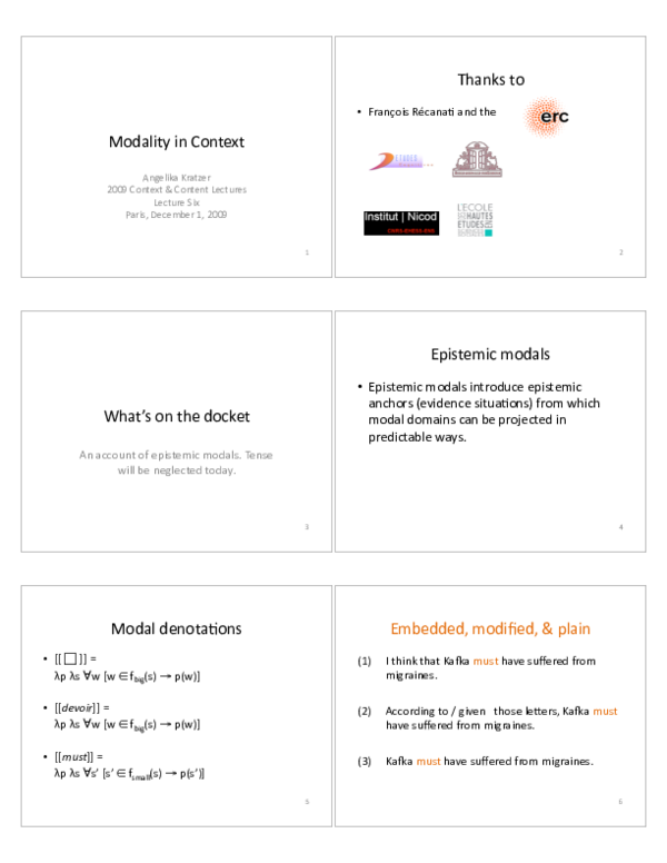 (PDF) Modality in Context