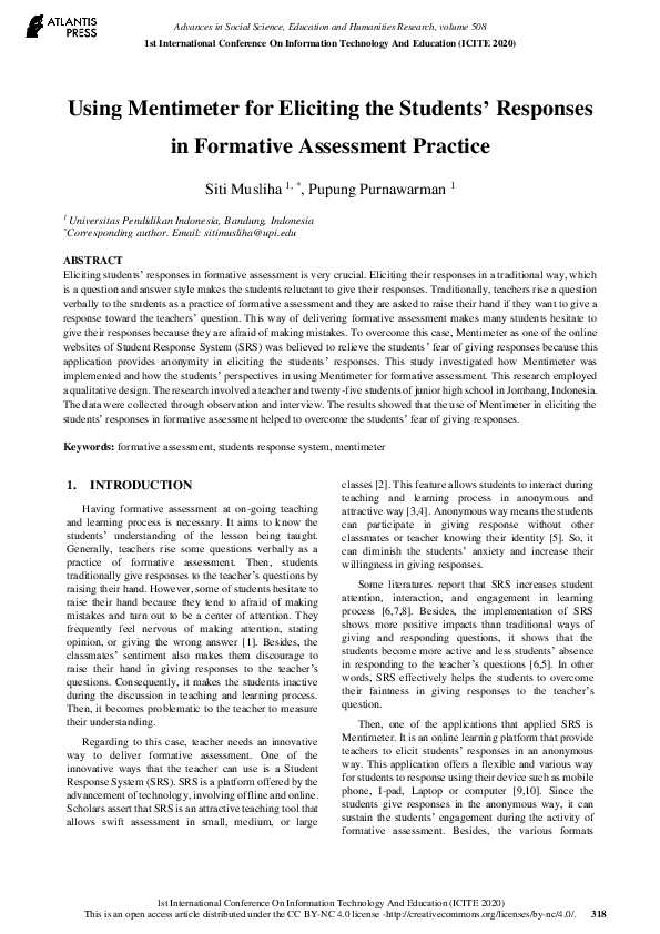 (PDF) Using Mentimeter for Eliciting the Students’ Responses in ...
