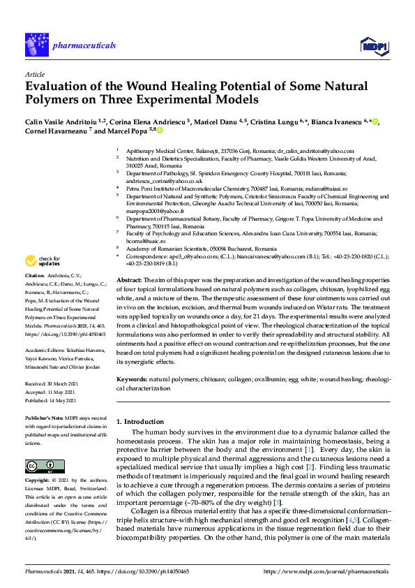 (PDF) Evaluation of the Wound Healing Potential of Some Natural ...