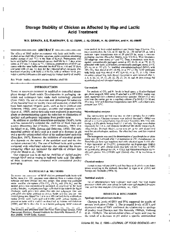 (PDF) Storage stability of chicken as affected by MAP and lactic acid ...