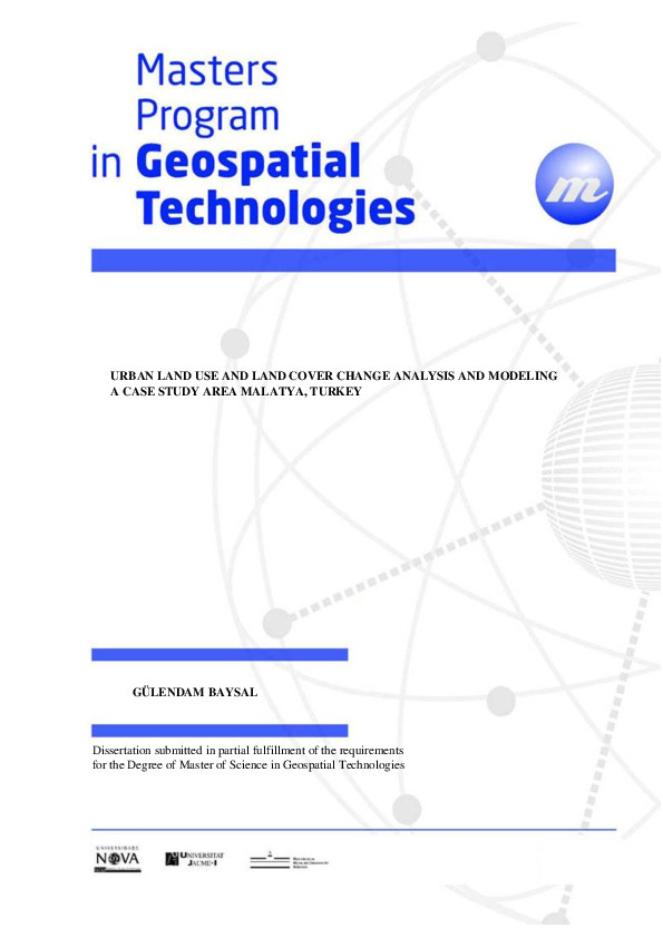 (PDF) Urban land use and land cover change analysis and modeling a case ...