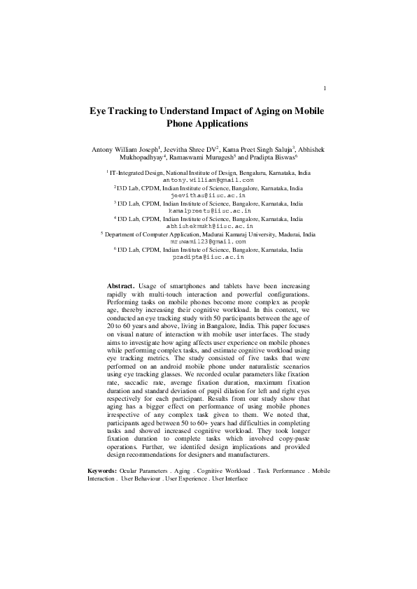 (PDF) Eye Tracking to Understand Impact of Aging on Mobile Phone ...