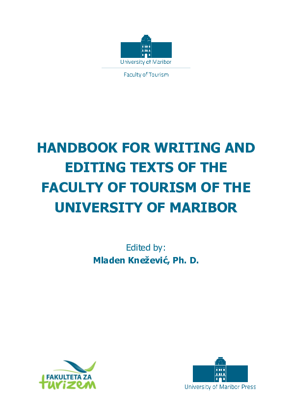 (PDF) Handbook for writing and editing texts of the Faculty of tourism ...