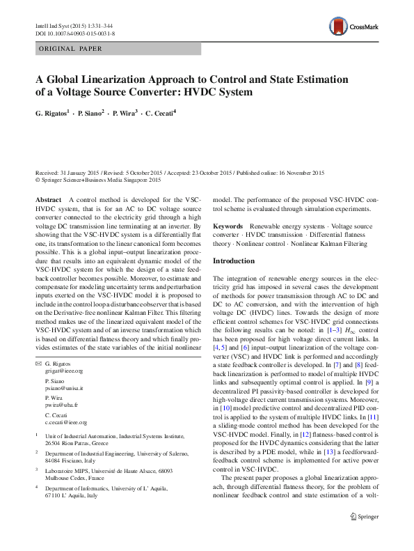 (PDF) A Global Linearization Approach to Control and State Estimation ...