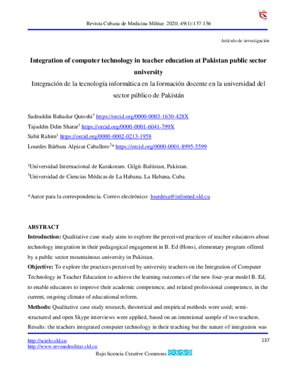 (PDF) Integration of computer technology in teacher education at ...