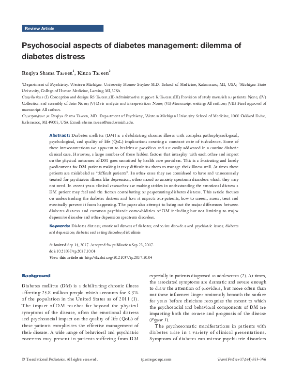 (PDF) Transition of care for patients with type 1 diabetes mellitus ...