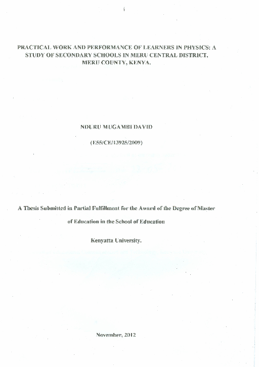 (PDF) Practical work and performance of learners in physics: a study of ...