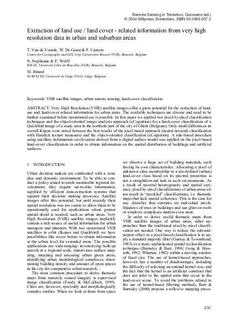 (PDF) Extraction of land use / landcover – related information from ...