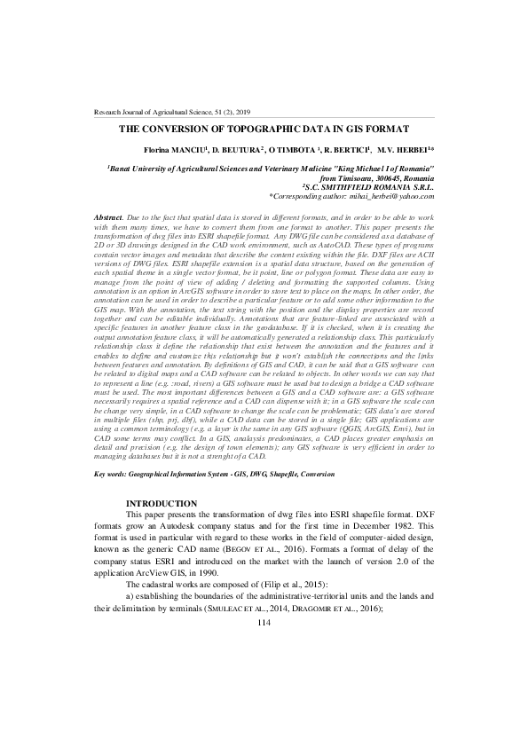 (PDF) The Conversion of Topographic Data in Gis Format