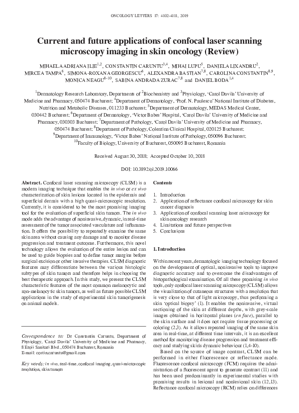 (PDF) Current and future applications of confocal laser scanning ...
