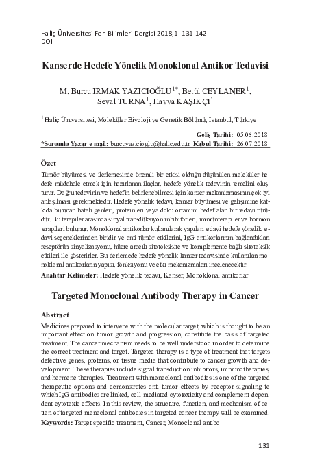(PDF) Targeted Monoclonal Antibody Therapy in Cancer