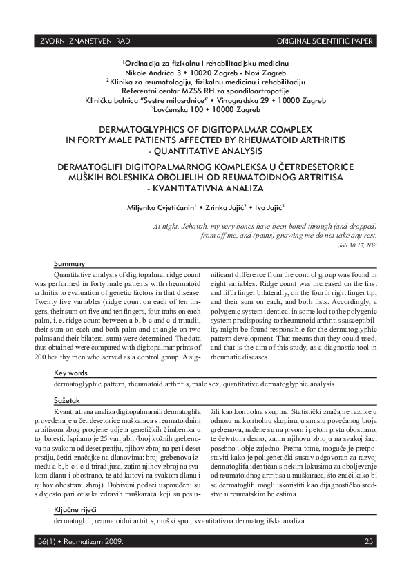 (PDF) Dermatoglyphics of digitopalmar complex in forty male patients ...