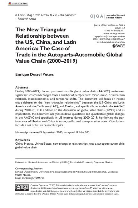 Pdf The New Triangular Relationship Between The Us China And Latin America The Case Of Pdf The New Triangular Relationship Between The Us China And Latin America The Case Of
