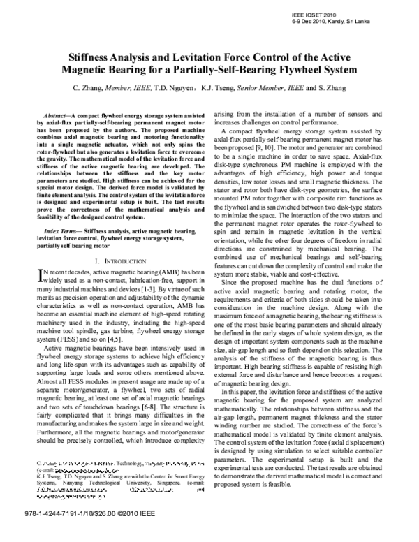 (PDF) Stiffness analysis and levitation force control of the active ...
