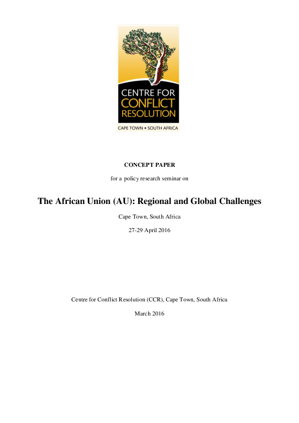 (PDF) The African Union: Regional and Global Challenges