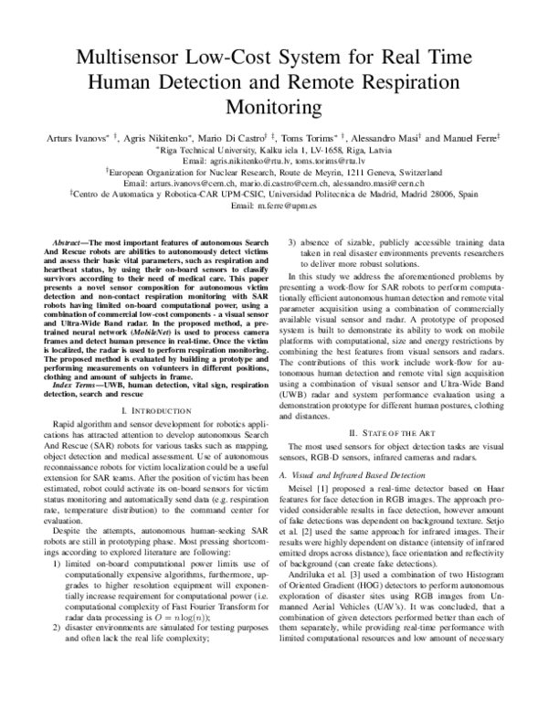 (PDF) Multisensor Low-Cost System for Real Time Human Detection and ...