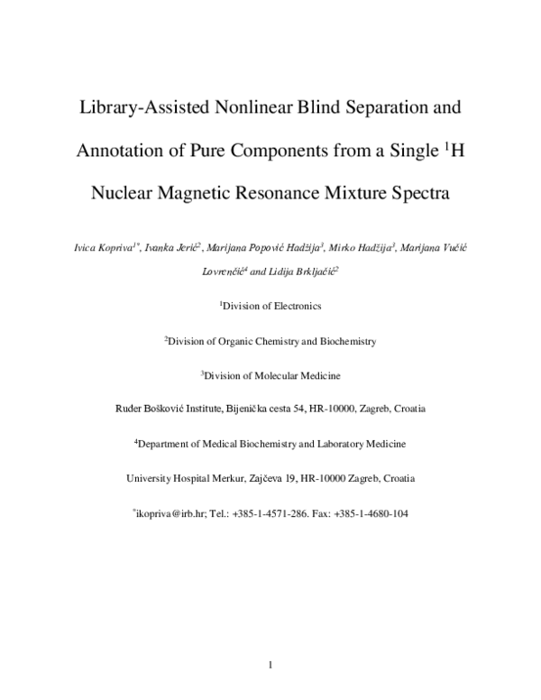 (PDF) Library-Assisted Nonlinear Blind Separation and Annotation of ...