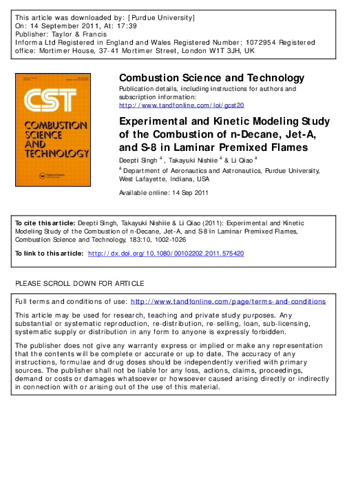 (PDF) Experimental and kinetic modeling study of combustion of gasoline ...